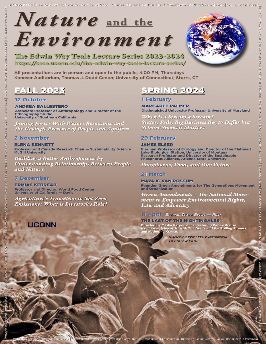 A poster for the 2023-2024 Teale Lecture series