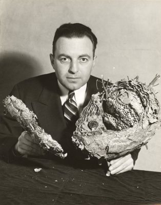 Edwin Teale displays samples from his archival collection in 1935.