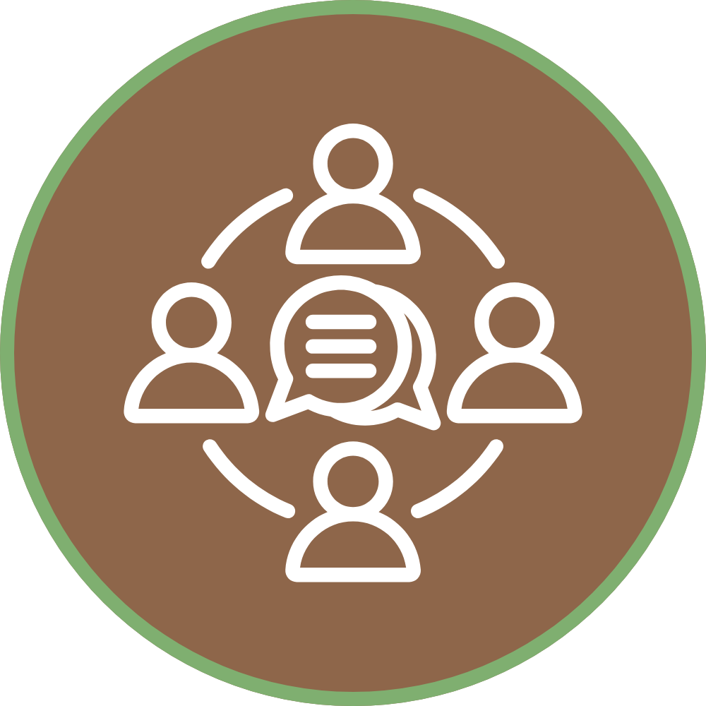Research icon for people, place, and policy