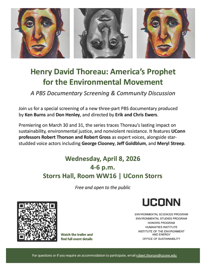 Henry David Thoreau screening event flyer