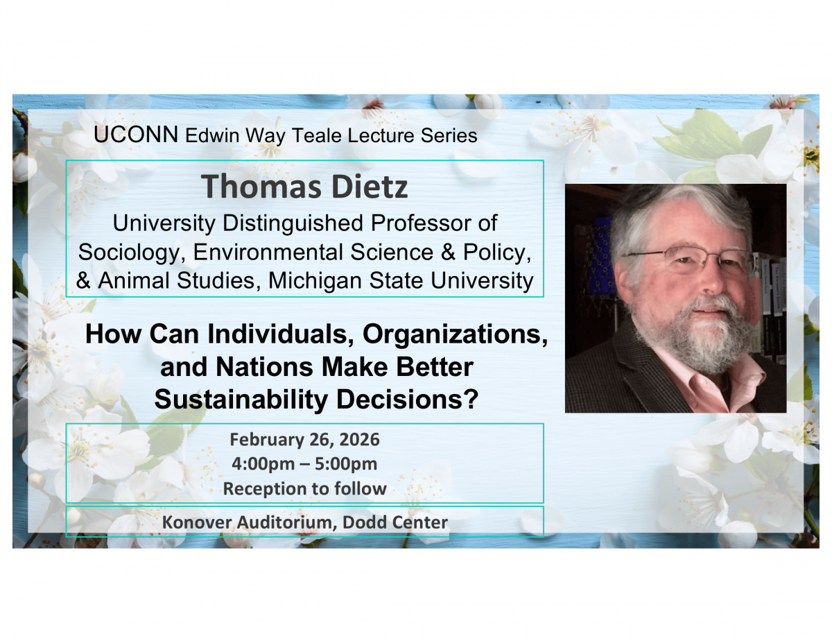 Thomas Dietz Teale lecture poster